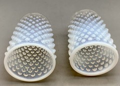 Vintage Fenton Hobnail French Opalescent Juice Glass/Tumbler 5 oz. x 2