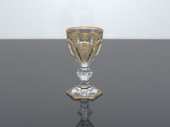 BACCARAT HARCOURT EMPIRE 4½” GOLD SHERRY WINE GOBLET GLASS