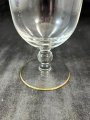 Glastonbury Lotus Goldenrod Pair of Iced Tea Glasses