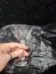 Fostoria Cynthia Depression Glass Cut Glass Elegant leaf with Dot Design 1938-65