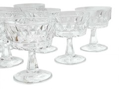 VINTAGE SET OF 8 – Cristal D’Arques-Durand DIAMANT-French Lead Crystal Champagne