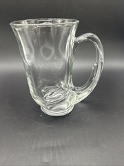 Indiana Glass Tiara French Horn Hunter Powder Stein Beer Mug Drinking Coffee Vtg
