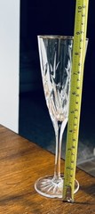 2 Cristal d’Arques Crystal CASSANDRA Gold Rim 8.75”Champagne Flutes Discontinued