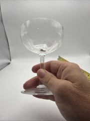 Baccarat Montaigne Optic Crystal Champagne Coupe Glass France Signed
