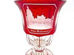 Bohemian Early Bohemian Red cut to Clear Scenes of early Vienna 1773-1859