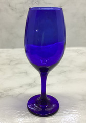 Vintage 6 Mismatched Rainbow Wine Goblets- Mixed Colored Glasses (6)