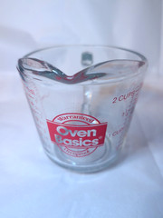 Anchor Hocking #498 Oven Basics 2 Cup/16oz/1 pint/500ml Glass Measuring Cup USA
