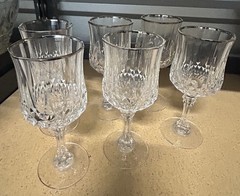 Longchamp Platinum by CRISTAL D’ARQUES – DURAND Water Goblets (6)