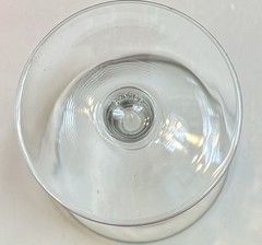 2 Vtg French Silver Rimmed Champagne Glasses Coupe Cocktail MCM Thorpe Style