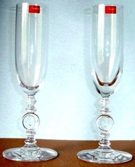 Baccarat Marcel Wanders Wine Champagne Flute SET/2 Glasses 9″ NEW No Box