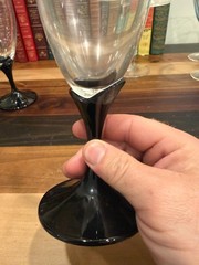 Mikasa Alexandra Black Tulip Stem Iced Tea Goblets Set of 4 Vintage Glasses