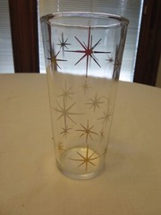 Set of 6 Vintage Retro 6″ Atomic Starburst Iced Teas, Coolers or Tumblers