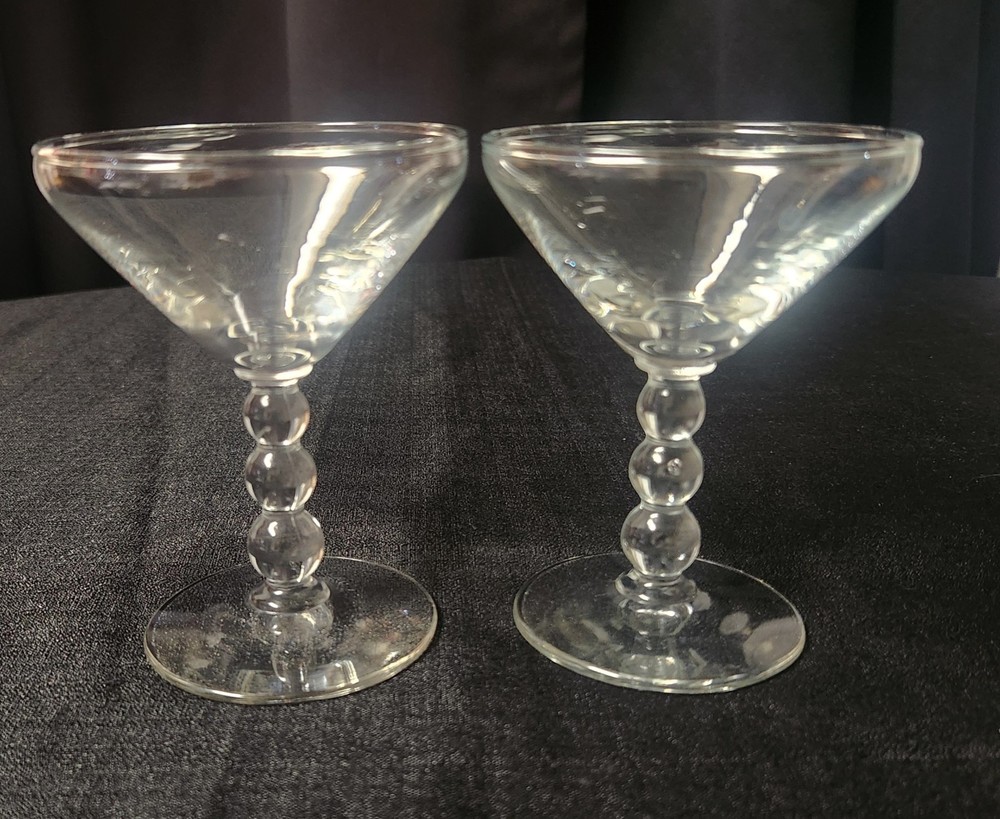 Vintage Libbey Rock Sharpe Champagne/Sherbet Glass «Knob Hill» Pattern