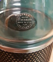 6 Cup Vintage Pyrex Nescafe Coffee Maker with Coffee Warmer 1955