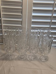 *SALE* Fifth Avenue Potico Crystal 24 Lead Crystal Tea Glasses Set Of 8
