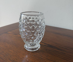 Vintage Tiara Hobnail Iridescent Clear Glass Tumbler Indiana