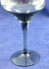 Orrefors Rhapsody Smoke Claret Wine Glass 5 7/8 Inches Tall
