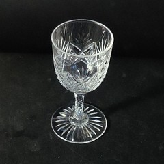 DORFLINGER SHERRY GLASSES, Hand Cut Lead Crystal, 3 7/8″, 3 Oz, USA, ABP, 2PCS