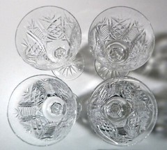 *VINTAGE* Waterford Crystal CLARE (1985-2017) 4 Claret Wines 5 7/8″ Made Ireland