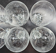 (6) Mikasa The Ritz Water Goblets Set Vintage Elegant Crystal Clear Stemware Lot