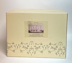 4 ct LENOX Heather Pink Footed Tumblers Glasses Hiball Etched Box 15 oz 6”