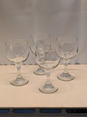 Vintage Mikasa Crystal Wine Glasses The Ritz Pattern Set Of 4 Stemmed Goblets 6″