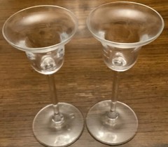 Vintage Crystal stemware. From Estate Sale. Set Of 2. 6.5 Height.Diameter 3.0 in