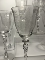 Vintage Tiffin Franciscan Persian Pheasant Water Goblets Set Of 8, #1