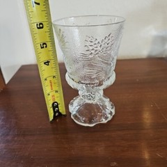 Vintage Indiana Glass Ponderosa Pine Cone Tree Footed Goblet 6″