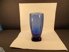 Anchor Hocking Glass Berkeley Cobalt Pattern Flat Iced Tea Tumbler 6 3/8″