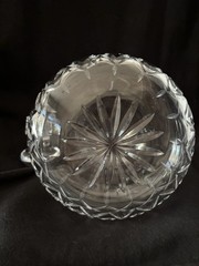 Crystal Cut Elegant Glass Decanter & Stopper Liquor or Wine Hand Blown 10 inch