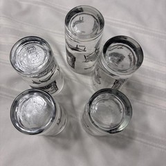 Libbey Colonial Homestead Vintage Drinking Glasses High Ball Set of 5