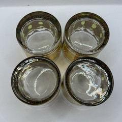 Georges Briard Baroque Lowballs Set Of 4 Drinking Glasses 22 Karat Gold