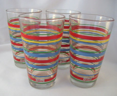 Fiesta Scarlet Set of 4 Tumblers Coolers 14 ounce Glass HLC