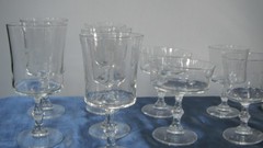 Vintage Glassware Mongramed with letter «L»- Set of 11/Personalized Gift