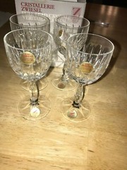 Set of 4 Cristallerie Zwiesel Germany Full Lead Crystal Cordial «DOREEN» Pattern