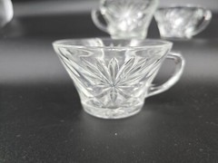 4 Piece Lot – Vintage Anchor Hocking Punch Cups – Star Of David Starburst