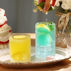 Stylish 2-Piece Vintage Drinking Glass Set – Highball & Cocktail Perfected