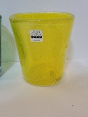 Reed & Barton Miller Rogaska Rainbow Stardust Blown Glass Tumblers Set Of 4