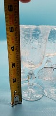 Buckingham Rock Crystal Barware Glasses 5″ Etched/Gold Trim (11) Brandy, Sherry,