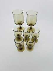 7pcs Libbey Tawney Tulip Glass 5 1/2” Wine Glasses Goblets
