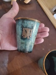 Inca Wasi Pair Of Bronze Tumblers