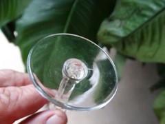 Unknown Maker UNK17431 Wheel Cut Fuchsia Fern Trumpet Cordial Stem(s) Excel Cond