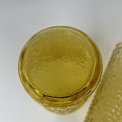 VTG Anchor Hocking Soreno Amber Gold 12oz Glasses 2 Piece Set 5″ Juice Water