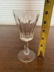 STUNNING VTG SET(4) WATERFORD Crystal GLENCREE Claret Wine Glasses SIGNED 6″H