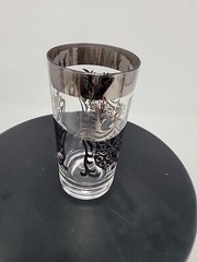 Vintage Kimiko Highballs Silver Knight Coat of Arms 5.5” MCM Set Of 4 VGC