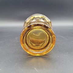 Anchor Hocking Georgian Glass Paneled Tumbler Amber Gold 5″