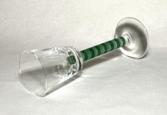 MIKASA ~ Beautiful 6.75″ WINE GOBLET (Overture Green/Frost Stripe Stem, 2 Oz.)