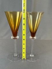 2 Union Street ASTA COLLECTION Amber 10″ Wine Glasses: MINT