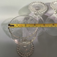 Anchor Hocking Laurel Leaf Etched Wine Glasses Set of 11 VTG MCM Bubble Foot